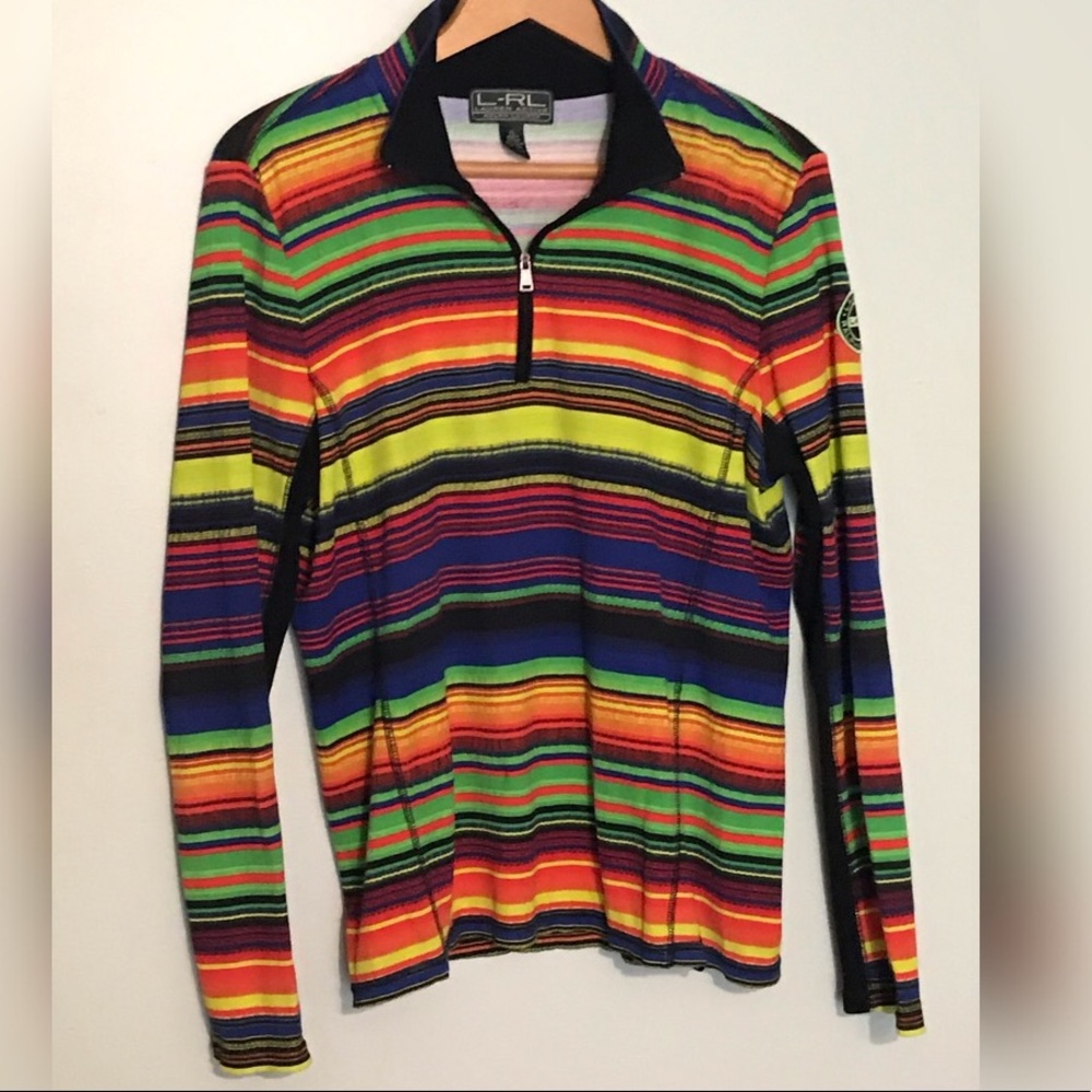 Raulph Lauren Active Rainbow Long Sleeve Top